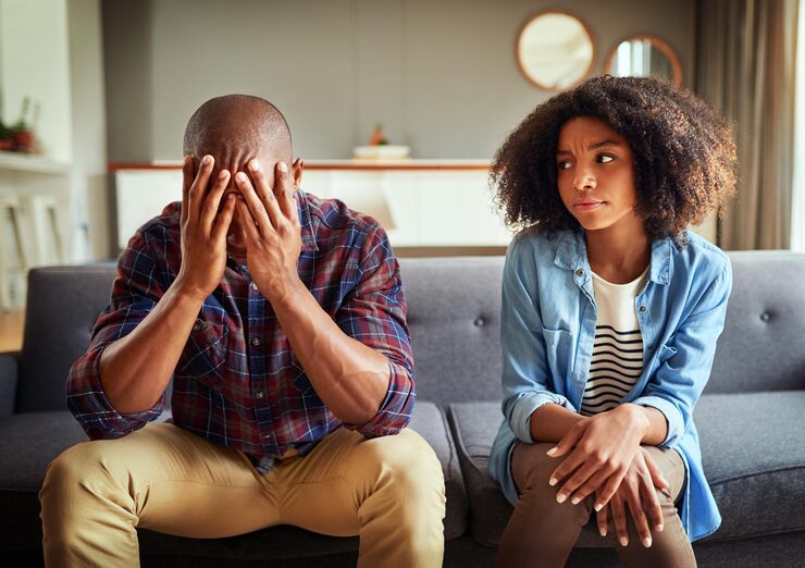 couples having an argument that is causing anxiety in their relationship