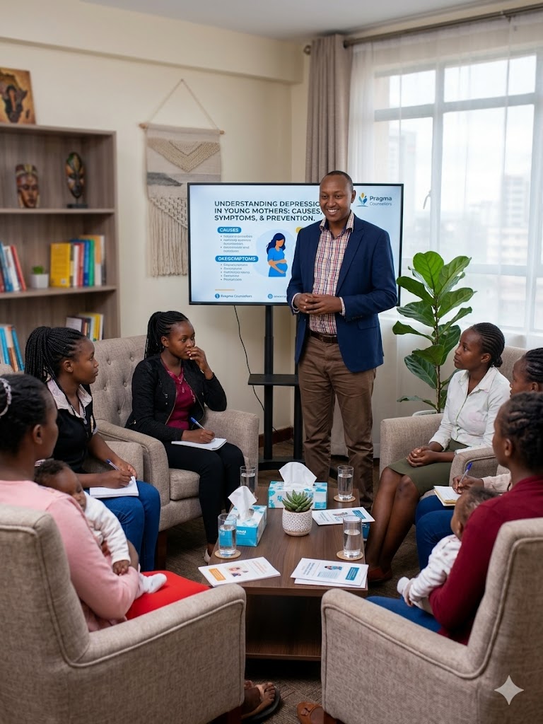 Listening beyond the surface: Expert counsellor leads a supportive group session to help clients navigate invisible mental health challenges like depression and anxiety toward true well being